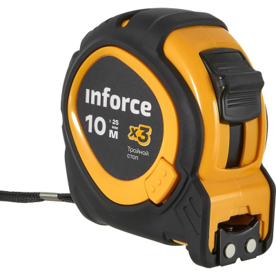 Рулетка Inforce с тройным стопом, 10х25