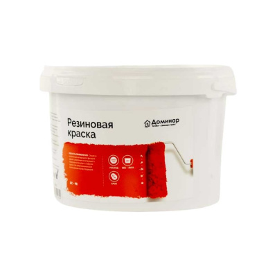 Резиновая краска Доминар, зеленая, 1 кг