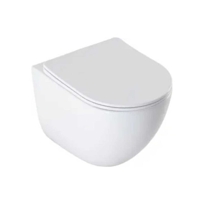 Унитаз подвесной Aquanet EcoVortex Tornado с сиденьем (Soft Close-SLIMSEAT) 505х360мм