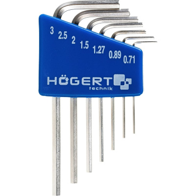 Набор Г-образных шестигранных ключей HOEGERT (0.71-3 мм, CrV HOEGERT TECHNIK