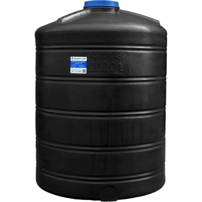 Овально-вертикальная емкость AQUAPLAST 2000 л, черная