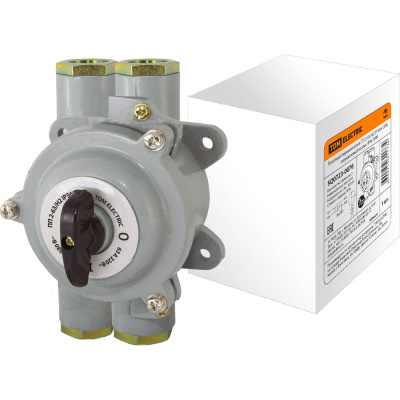 Пакетный переключатель TDM ELECTRIC ПП 2-63/Н2 2П 63А 220В, силуминовый корпус, IP56