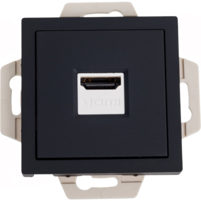 Механизм розетки Systeme Electric Atlasdesign карбон hdmi