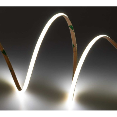 Лента светодиодная ELF LED 480 COB диодов, 24В, 5м, ширина 4мм, белый нейтральный 4000-4500К