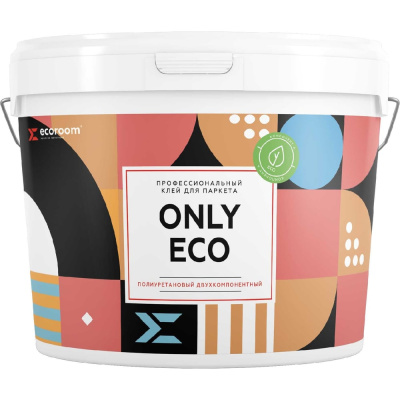 Полиуретановый клей ONLYeco 2К для паркета, 6кг комплект из 2-х частей: А+Б