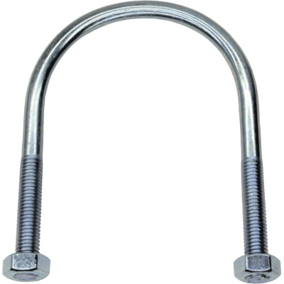 Хомут (скоба) STALMAX U-образный LCU М10 66-76 (2 1/2) (DIN 3570) с двумя гайками в комплекте (арт. 10178) оц. сталь