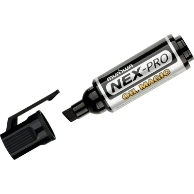 Маркер перманентный пром. MunHwa 'Nex-Pro Oil Magic' черный, скошенный,7мм