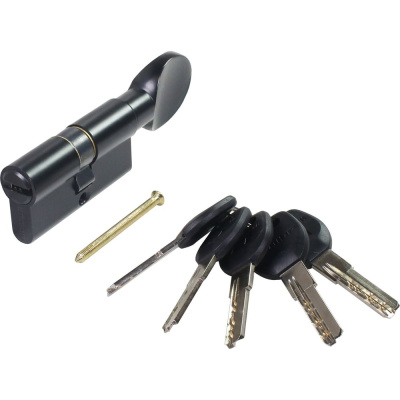 Цилиндровый механизм Аллюр HD FG 70-5К BLACK (35x35G) черный перф,кл/верт БЛИСТЕР