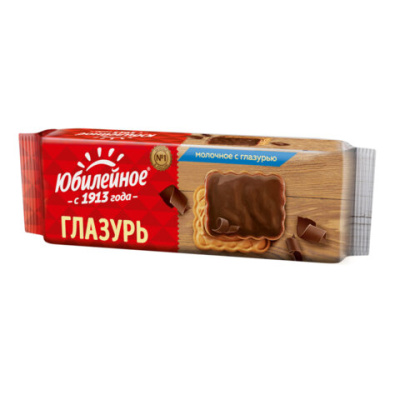 Печенье Юбилейное молочное с глазурью, 116г 4057912