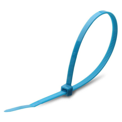 Нейлоновая стяжка Fortisflex КСС 5x400 мм, синий, 100 шт.