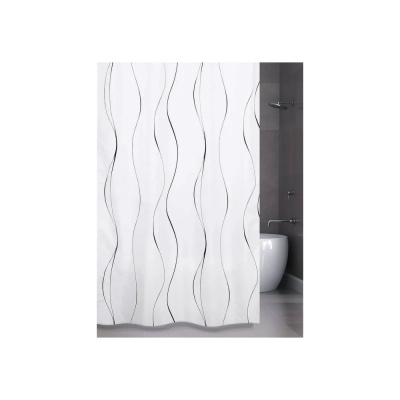 Штора для ванной комнаты Bath Plus 180х180 Waves on white