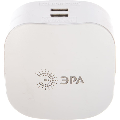 Тройник ЭРА SP-3e-USB-2A 3гн 220V + 2xUSB