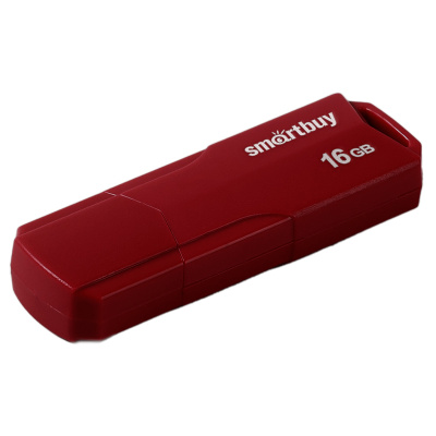 Память Smart Buy "Clue" 16GB, USB 2.0 Flash Drive, бордовый