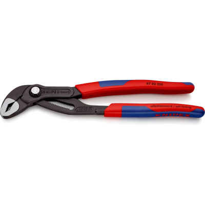 Переставные клещи Knipex Cobra, 50 мм (2"), 250 мм, серые, 2К ручки
