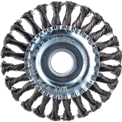 Корщетка для УШМ VIRA d125х22.2мм, плоская, крученая (575125)