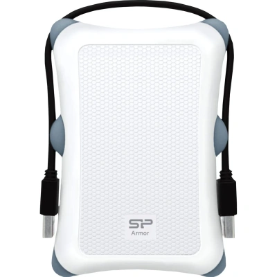Портативный HDD накопитель Silicon Pow.Arm.A30 1TB бел,рез SP010TBPHDA30S3W