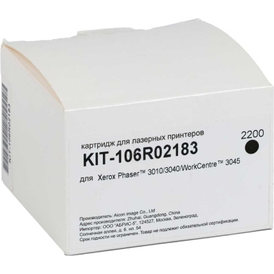 Картридж КИТОнер 106R02183, 106R02183, черный, 2200 стр, Xerox Phaser 3010/3040; WorkCentre 3045