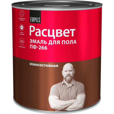 Эмаль для пола Расцвет желто-коричневая, 2.7 кг
