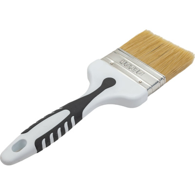 Кисть DECOR Black White универсальная 75х15мм, светлая смешанная щетина, 2К ручка
