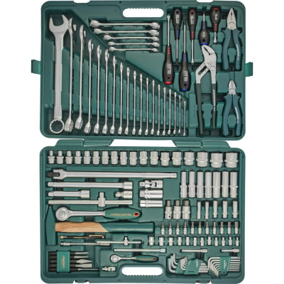 Универсальный набор торцевых головок 1/4"DR 4-13 мм и 1/2"DR 8-32 мм Jonnesway