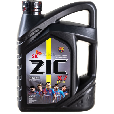 Моторное масло синтетическое X7 LS 10w40, 4л ZIC