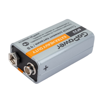 Батарейка GoPower Крона 6F22 солевая Heavy Duty 9V 10 штук