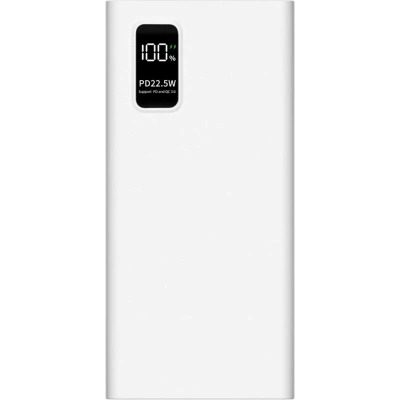 Внешний аккумулятор PERO PB05 10000 mAh, Li-Pol, output USB-C + 2 USB-A, белый PB05WH