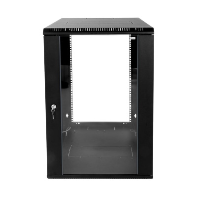 ЦМО Шкаф настенный 19", 12U ШРН-Э-12.650-9005 (600х650) дверь стекло, цвет черный, 00-00889605