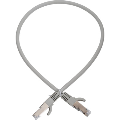 Патч-корд SYSMATRIX F/UTP категория 5е 2xRJ45 экранированный серый LSZH 0.5м (10шт) PC