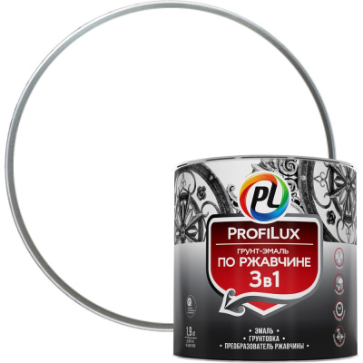 Грунт-эмаль Profilux по ржавчине 3в1 белая 1,9 кг