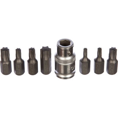 Набор бит Torx 30 мм с держателем (T20; T25; T30; T40; T45; T50; T55) FORCE