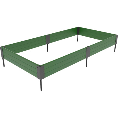 Грядка пластиковая Gidrolica Plant 207x74x16 см, зеленая 7100