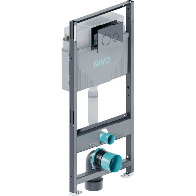 Комплект RIVO SYSTEMS Инсталляция для унитаза со сливным баком RIVO Set A + Панель смыва RIVO Touch Neo Хром глянцевый