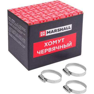 Хомут червячный MARSHALL 32-50 мм (оцинкованная сталь; кратность - 50 шт)