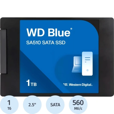 SSD накопитель WD Blue SA510 1Tb 2,5 SATA (WDS100T3B0A)