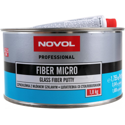Шпатлевка Novol FIBER MICRO с коротким стекловолокном 1.8 кг