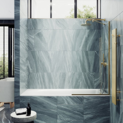 Шторка для ванны в узком профиле MaybahGlass MGV-63-3у