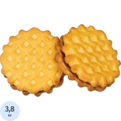Печенье Дымка Домашние вафельки с апельсиновой начинкой, 3,8кг/уп