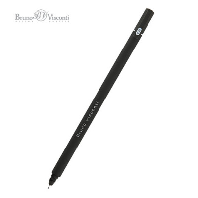 Ручка гелевая BRUNO VISCONTI "Super Slim Black", ЧЕРНАЯ, узел 0,28 мм, линия 0,2 мм, 20-0397