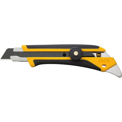 Универсальный трещоточный нож OLFA 18 мм OL-L-5 серии X-design ComfortGrip с храповым механизмом и металлическим