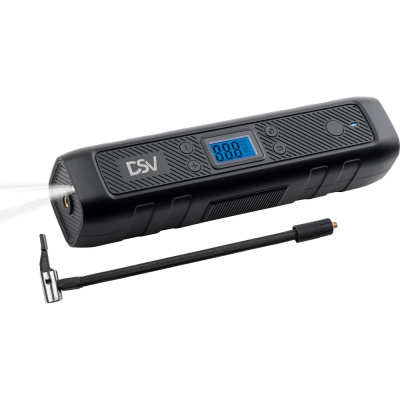 Компрессор-Power Bank DSV 3в1 беспроводной, 4500 мАч, LED фонарь, USB/Type-C, чехол