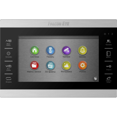 Мультиформатный домофон Falcon Eye FE-70 ATLAS HD Black с большим экраном 7" черного цвета