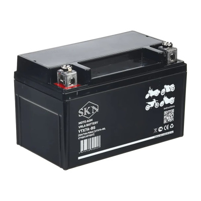 Аккумулятор стартерный для мототехники SKN YTX7A-BS (12V/7Ah/105A) [UTX7A-BS, CT 1207, MT 1207]