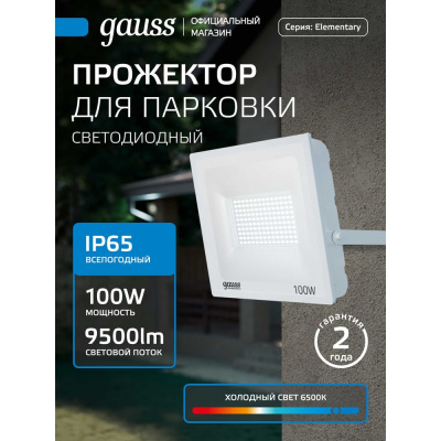 Светодиодный прожектор Gauss 613120300