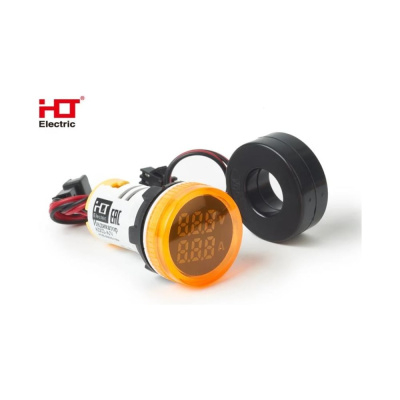 Индикатор значения тока и напряжения HLT AD-22 (LED) d22мм желтый IP54