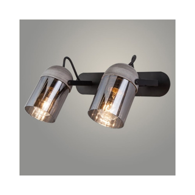 Спот РОСТОК 23090027/2 BK+GR черный/серый 2x40W E27 h230, XLD23