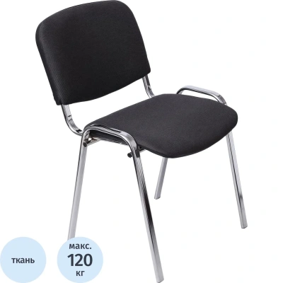 Стул FA_EChair Rio (ИЗО) хром, ткань серая C-38/ТК-2