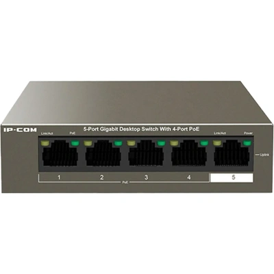 Коммутатор IP COM 4 порта 802.3at (PoE+) 5 портов 10/100 1000 М/сек