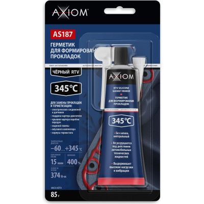Высокотемпературный однокомпонентный черный силиконовый герметик AXIOM®