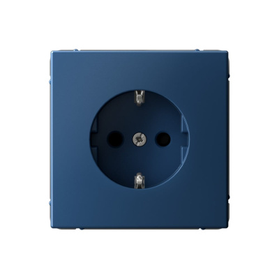 Розетка с заземлением со шторками ArtGallery Systeme Electric 16А, механизм, Аквамарин